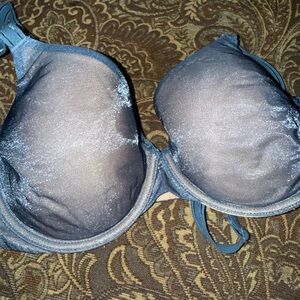 Victoria's Secret 34d lined perfect coverage bra blue